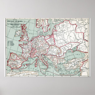 KARTA AV EUROPA, 12:eÅRHUNDRADE Poster