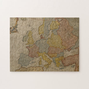 Karta av Europa 1700 Pussel