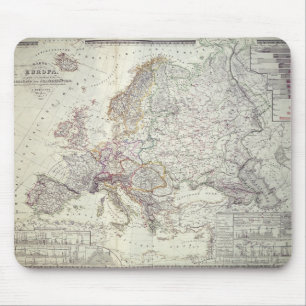 Karta av Europa, 1841 Musmatta