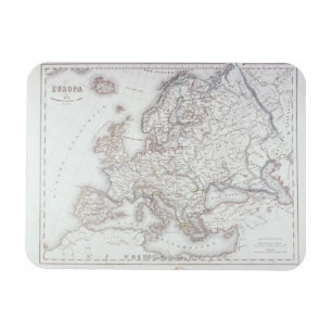 Karta av Europa 5 Magnet