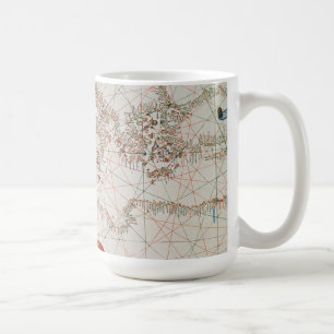 Karta av Europa & kusten av norrafrikan Kaffemugg