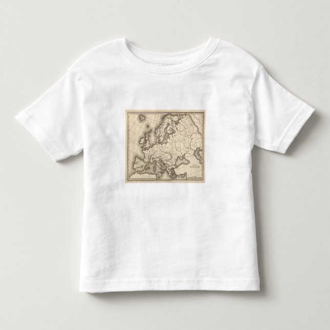 Karta av Europa T-shirt (Framsida)