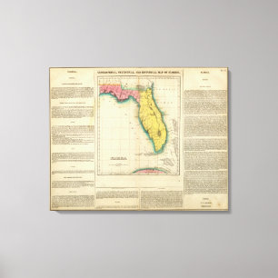Karta av Florida Canvastryck