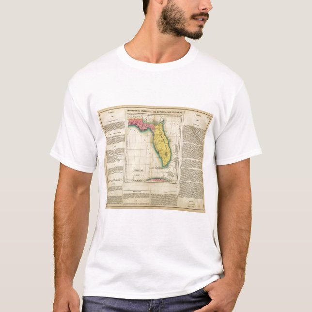 Karta av Florida Tee Shirt (Framsida)