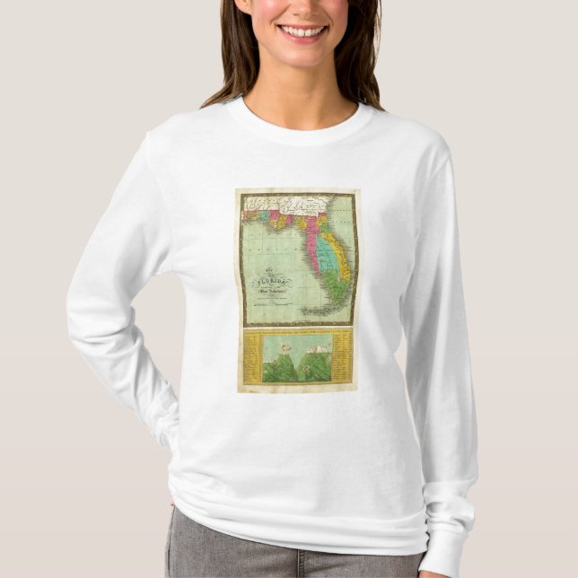 Karta av Florida Tee Shirt (Framsida)