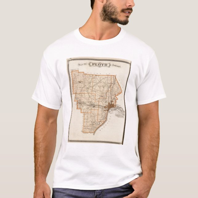 Karta av Floyd County Tee (Framsida)