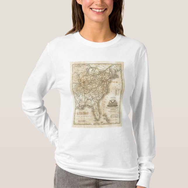 Karta av Förenta staterna 3 T-shirt (Framsida)