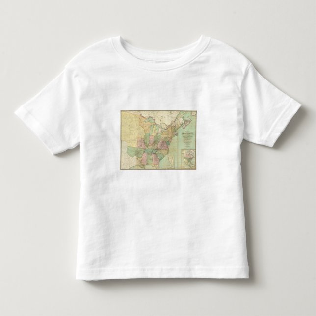 Karta av Förenta staterna 6 Tee Shirt (Framsida)