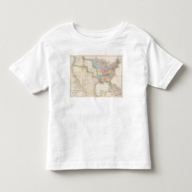 Karta av Förenta staterna av Nordamerika Tee Shirt (Framsida)