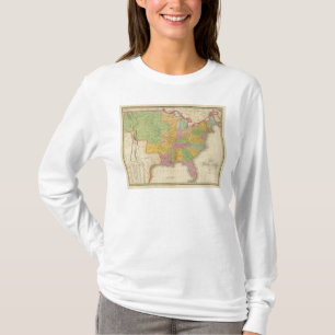 Karta av Förenta staterna T-shirt