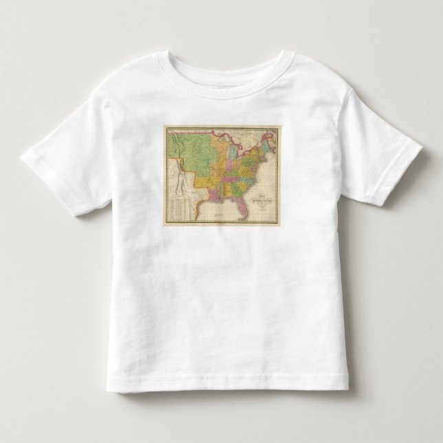 Karta av Förenta staterna T Shirt (Framsida)