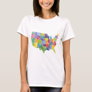 Karta av Förenta staterna T Shirt