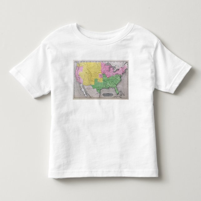 Karta av Förenta staterna Tee Shirt (Framsida)