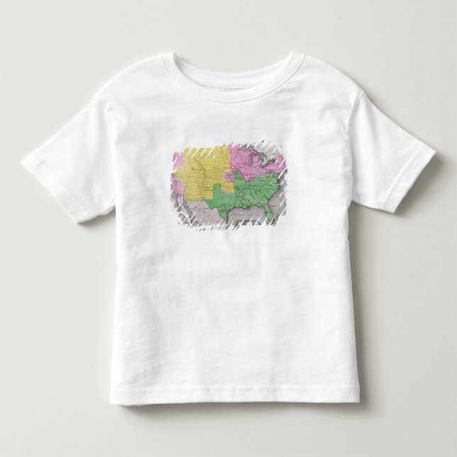 Karta av Förenta staterna Tee Shirt (Framsida)