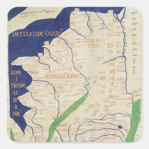 Karta av frankriken, från 'Geographia Fyrkantigt Klistermärke