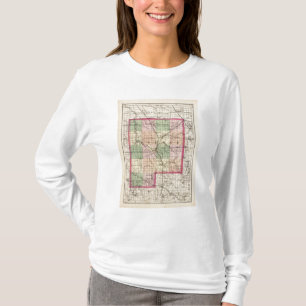 Karta av Genesee County, Michigan T Shirt