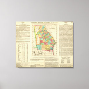 Karta av Georgia Canvastryck