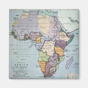 Karta av gränser för afrikavisningfördrag, 1891 magnet