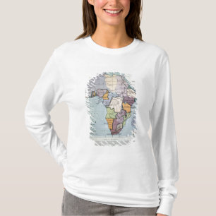 Karta av gränser för afrikavisningfördrag, 1891 t shirt