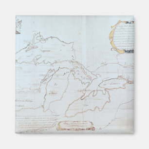 Karta av Greaten Lakes Magnet