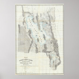 Karta av Greatet Salt Lake Poster