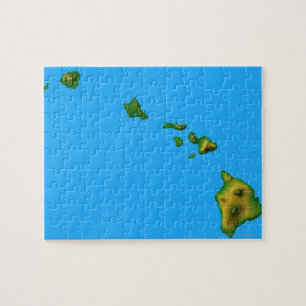 Karta av Hawaii Pussel