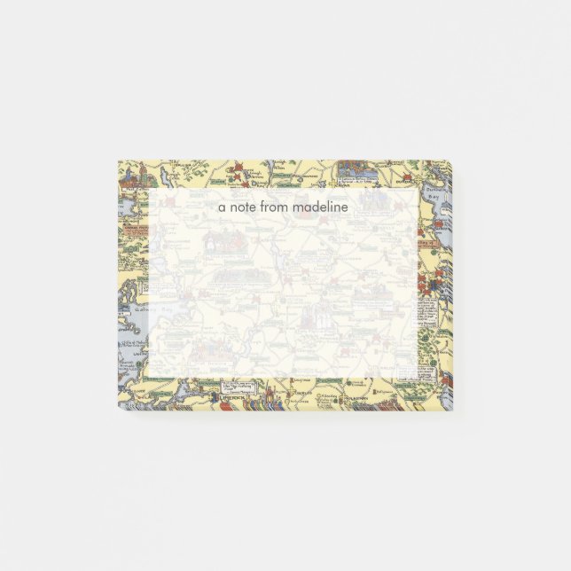 Karta av historiska Irland Post-it Block (Framsida)