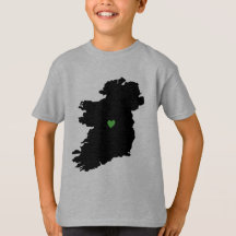 Karta av hjärta för Irland irländsk pridegrönt