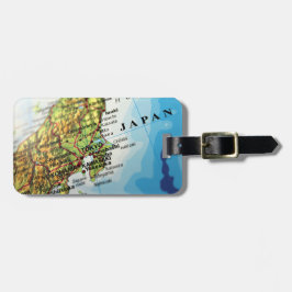 Karta av huvudstadstaden av Japan, Tokyo Bagagebricka