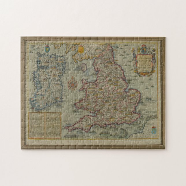 Karta av invasionerna av England & Irland Pussel (Horisontell)