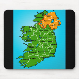 Karta av Irland (län) Musmatta
