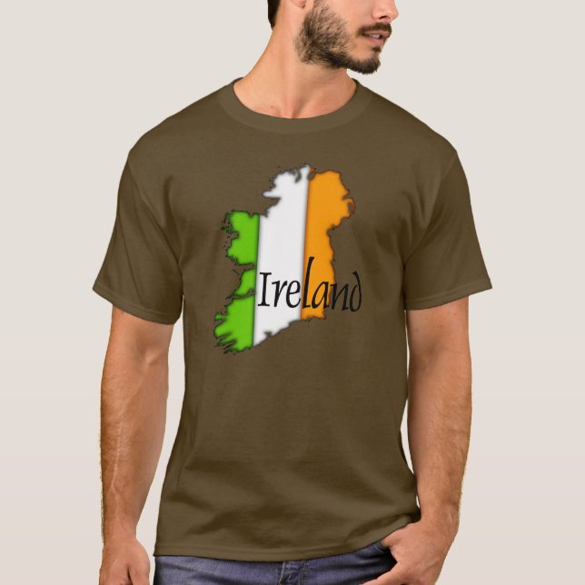 Karta av Irland T Shirt (Framsida)