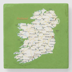 Karta av Irland underlägg