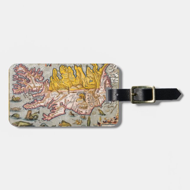 Karta av islandet bagagebricka (Horisontell Framsida)