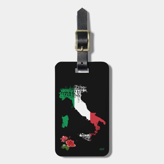 *~* Karta av Italien Italia Flagga Italia Bagagebricka (Vertikal Framsida)