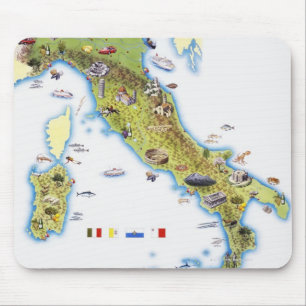 Karta av italien musmatta