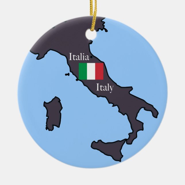 Karta av Italien Ornament (Framsidan)