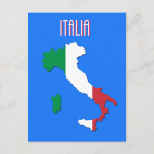 Karta av italienvykortet vykort