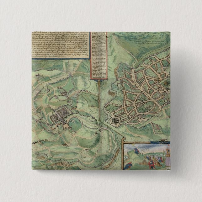 Karta av Jerusalem, från 'Civitates Orbis Terrarum Knapp (Framsida)