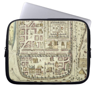 Karta av Jerusalem och det omgeende området, frå Laptop Sleeve