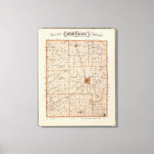 Karta av Johnson County Canvastryck