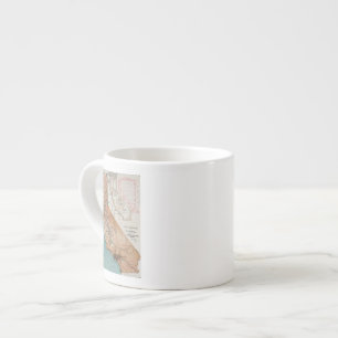 Karta av Kalifornien 2 Espressomugg