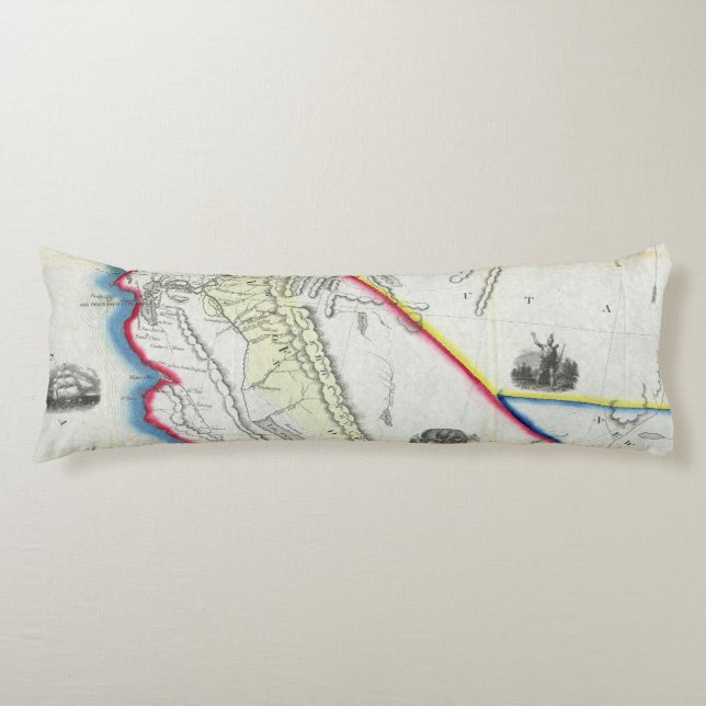 Karta av Kalifornien Kroppskudde (Framsidan)