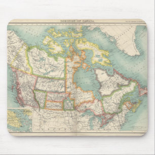 Karta av Kanada (C. 1900) Mousepad Musmatta