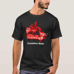 karta av Kanada den grundläggande T-tröja T-shirt