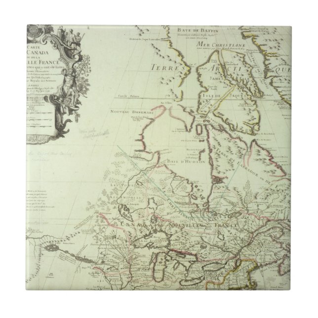 Karta av Kanada Kakelplatta (Framsidan)