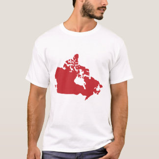 Karta av Kanada Tee Shirt