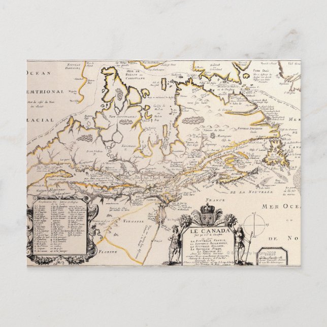 Karta av Kanada Vykort (Framsida)