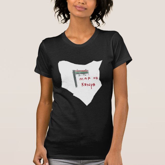 Karta av Kenya T-shirt (Framsida)