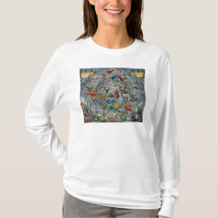 Karta av konstellationer av det nordligt t shirt
